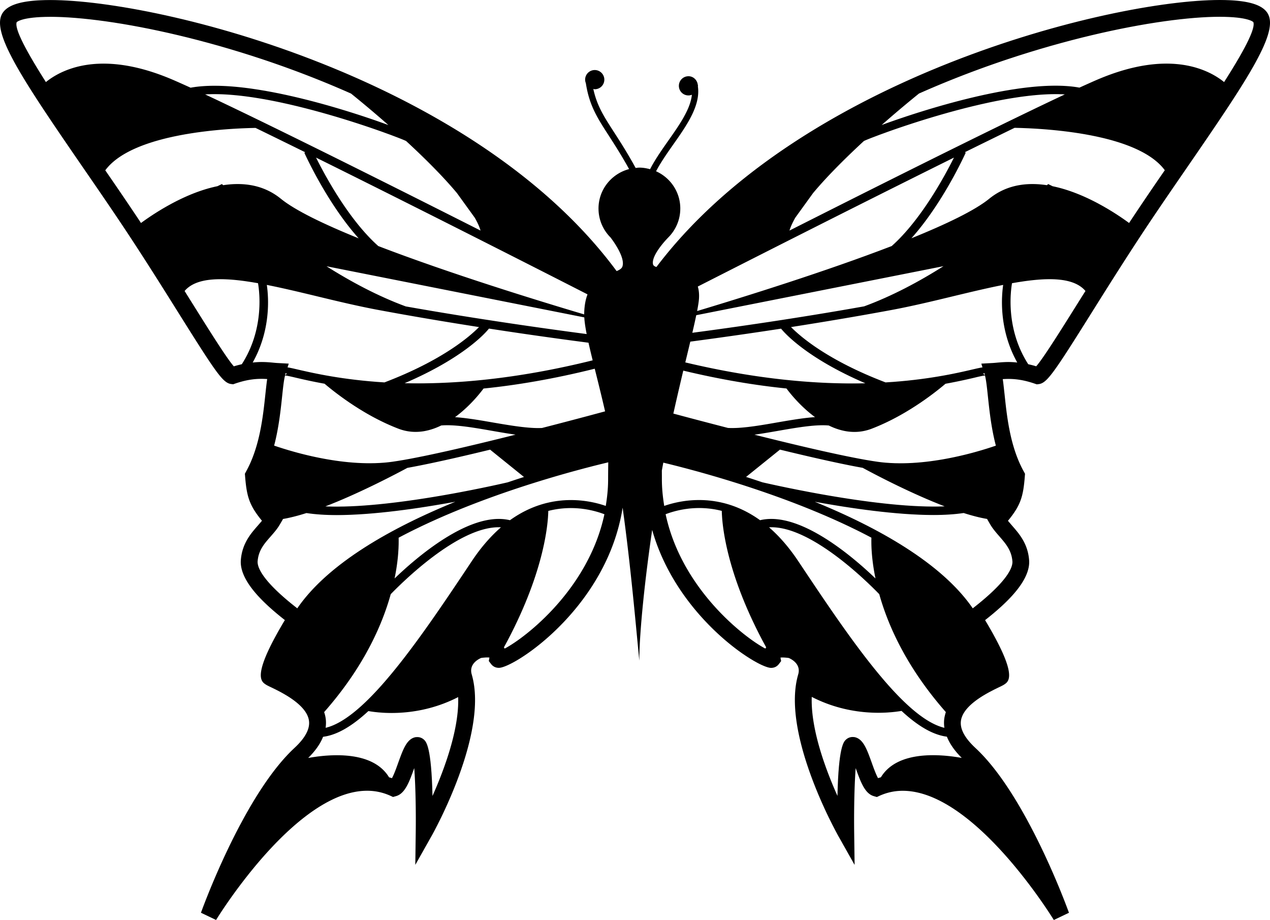 Butterfly Design From Top View Outline Svg Vector Free Vectors